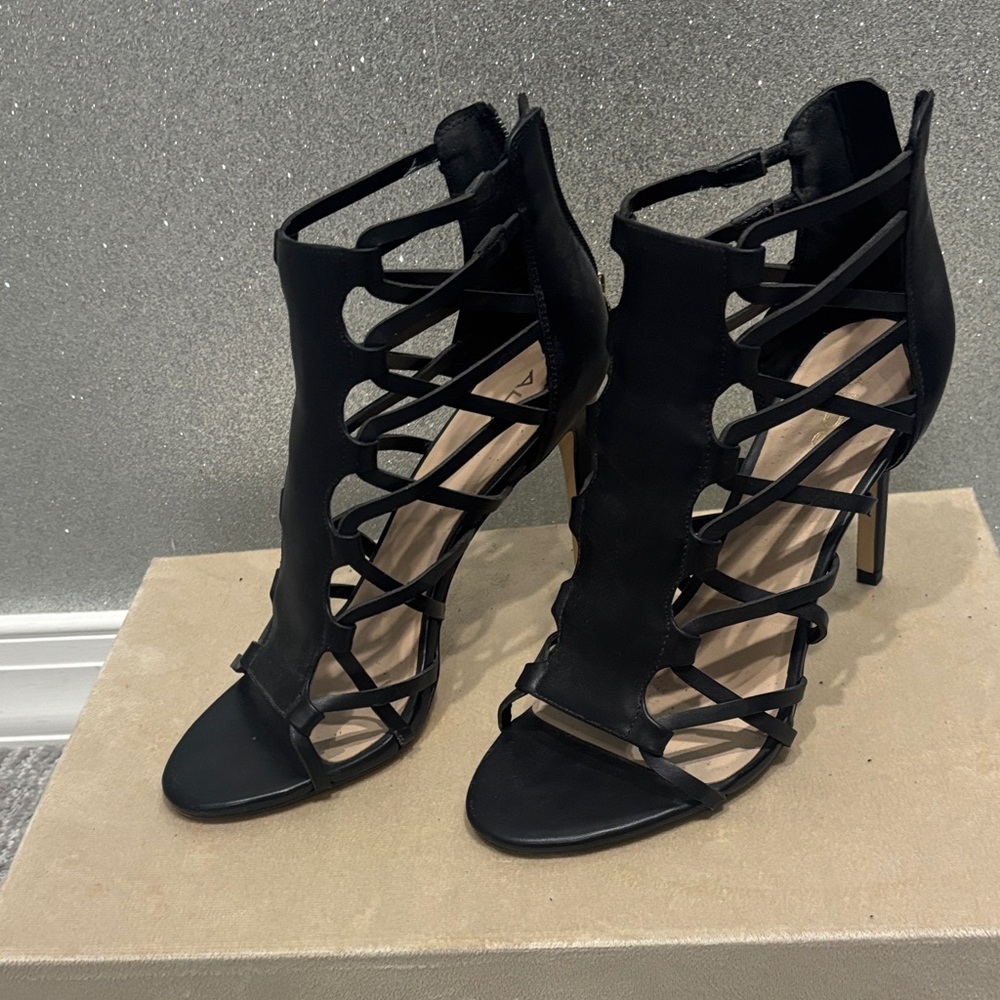 Aldo Strappy Black Heels